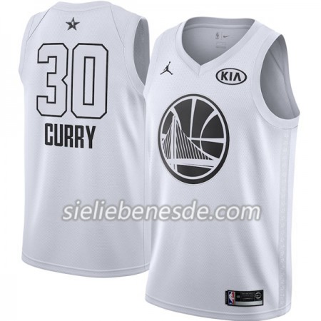 Herren NBA Golden State Warriors Trikot Stephen Curry 30 2018 All-Star Jordan Brand Weiß Swingman